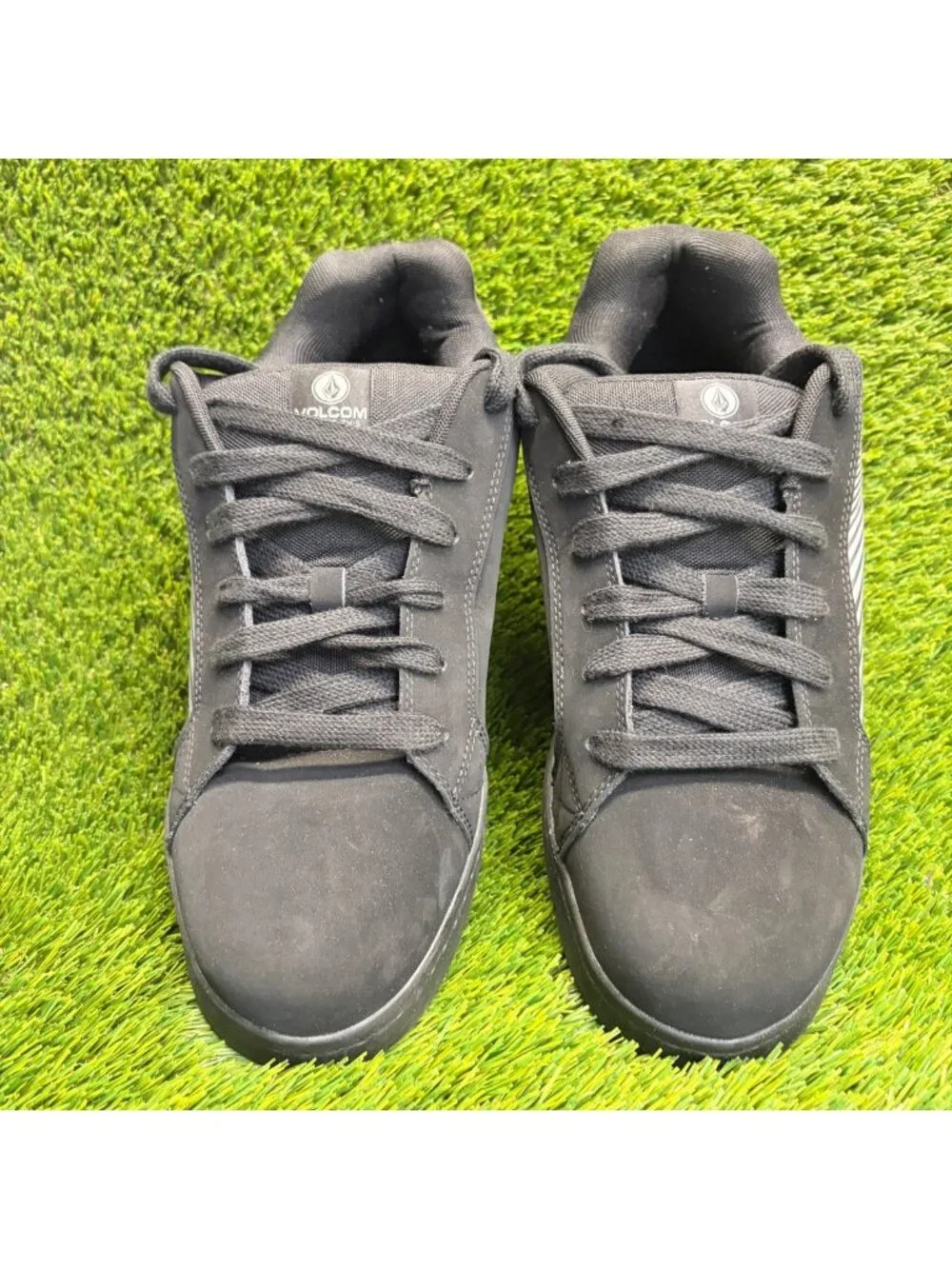 Volcom Stone Op Art Mens Size 11.5 Black Gray Composite Toe Safety Work Shoes